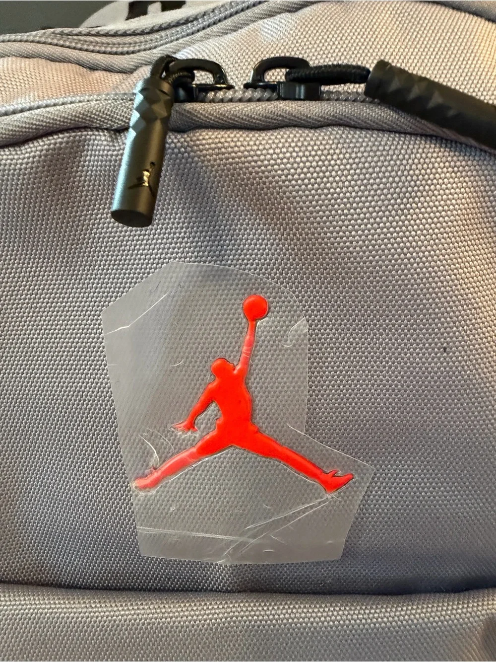 Jordan Grey and Black Backpack with Red Jumpman Accent